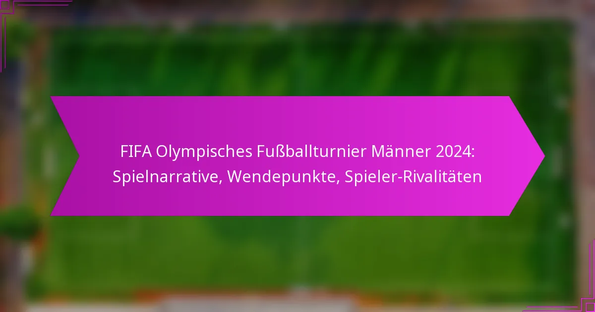 FIFA Olympisches Fußballturnier Männer 2024: Spielnarrative, Wendepunkte, Spieler-Rivalitäten