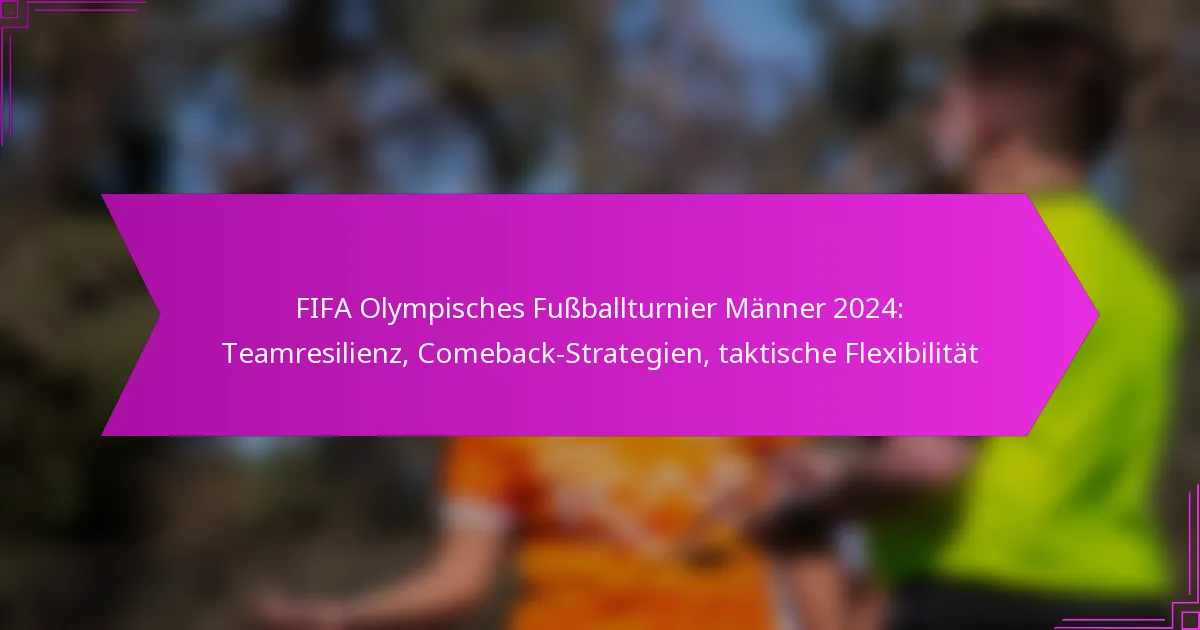 FIFA Olympisches Fußballturnier Männer 2024: Teamresilienz, Comeback-Strategien, taktische Flexibilität