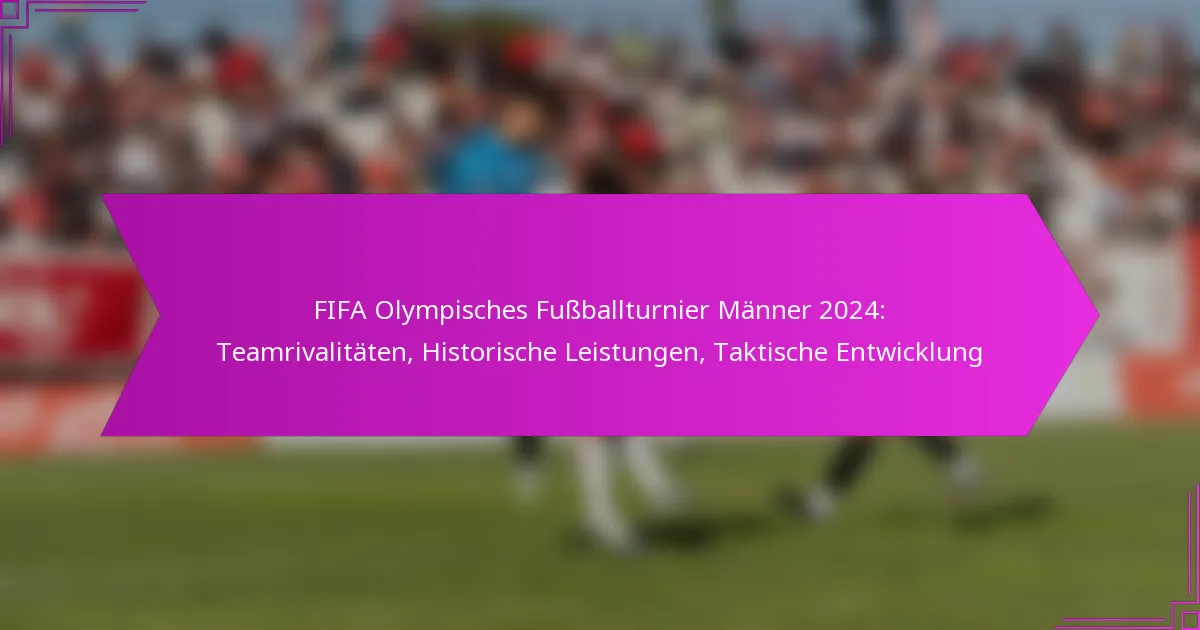 FIFA Olympisches Fußballturnier Männer 2024: Teamrivalitäten, Historische Leistungen, Taktische Entwicklung